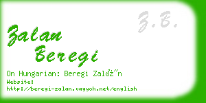 zalan beregi business card